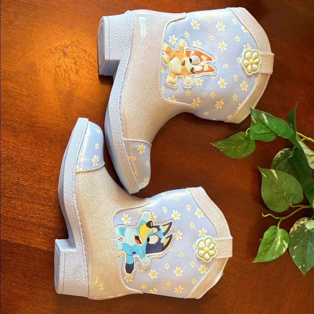 Girls Shimmer Daisy Western Boots with Character Accent - Picture 10 of 10